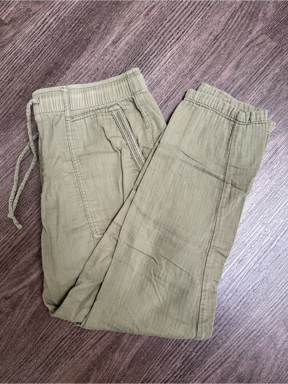 Old Navy Women’s Olive Green Drawstring Joggers Elastic Waist Sz M